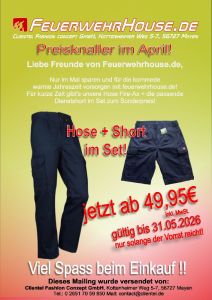 Diensthose FIRE-AX + Dienstshort FIRE-AX